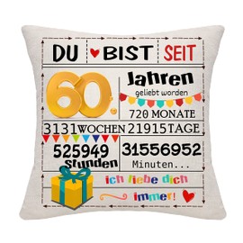 Bommex Birthday Gift Birthday Decorations for Women Men Girls Boys Cushion Covers Decorative Cushion Covers for Birthday Happy Birthday Gift (60)