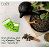 Natural Green Tea leaves 40 Count, Biodegradable Pyramid Tea Bags,