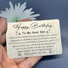 Happy Birthday Gifts Engraved Wallet Card For Son From Mom,