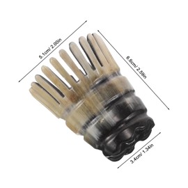 Beavorty Massage Tool: Hair Scalp Massager Bull Horn Detangling Brush Massager Exfoliating Shampoo Brush Scalp Scrub Shower Scratcher Comb Massage Comb Black