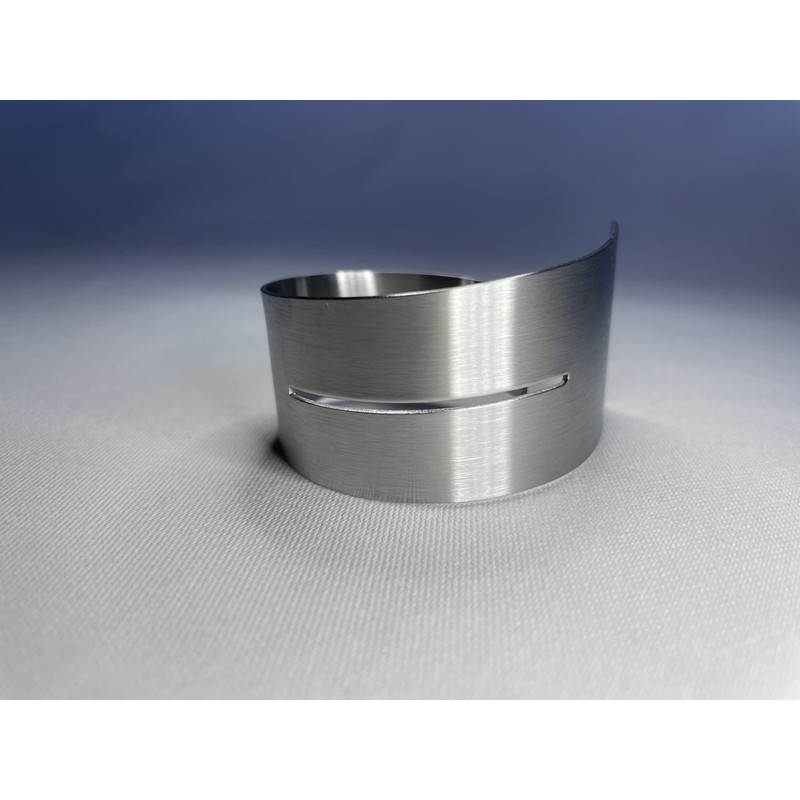 texpot Pack of 6 Napkin Rings with Slotted Stainless Steel