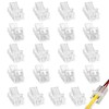 Clearhill 10mm 2Pin 20Packs Transparent Solderless LED Light Strip Connectors,Strip