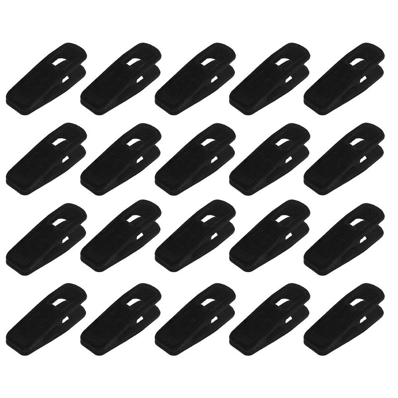 20 PCS Velvet Hanger Clips Strong Finger Flocked Laundry Pegs
