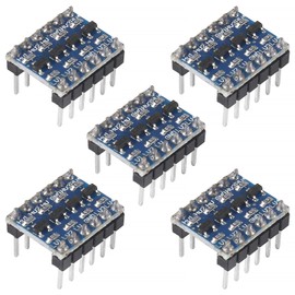 Coliao 5pcs 4 Channels IIC I2C Logic Level Converter Bi-Directional 3.3V-5V Shifter Module Pre-soldered for Raspberry Pi and Other Microcontrollers