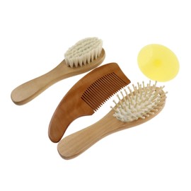 WOONEKY 4pcs Children's Bathing Tools Kids Soft Hairbrush Bath Brush Brush Head Massaging Set