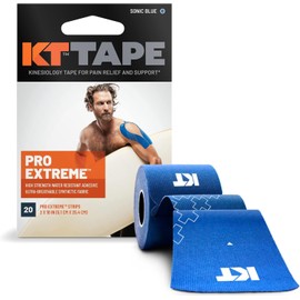 KT Tape, Pro Extreme Synthetic Kinesiology Athletic Tape, 20 Count, 10” Precut Strips