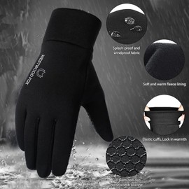 WESTWOOD FOX Kids Winter Thermal Cycling Gloves Boys Girls Flexible Grip Touchscreen Cycling Bike Gloves for Children Outdoor Sports Running Ski Football Anti-slip Lightweight Mitts (S)