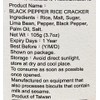 Black Pepper Rice Crackers, Traditional Snack, 3.7 Oz,2-Pack