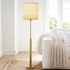 Beige Linen Tall Drum Lampshade, 11" Top x 11" Bottom