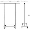 Simple Trending Standard Rod Clothing Garment Rack, Rolling Clothes Organizer