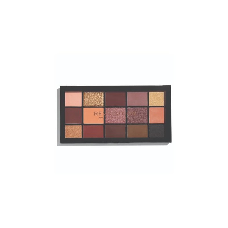 MakeUp Revolution Reloaded Valvet Rose Eyeshadow Palette, 15 Shades, 16.5