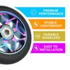 YoyoMeta 2 Pcs 110mm Scooter Wheels, Colorful Pu Wheels Thick