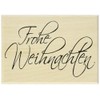 Rayher Wooden Stamp "Frohe Weihnachten", 5 x 7 cm, Wooden