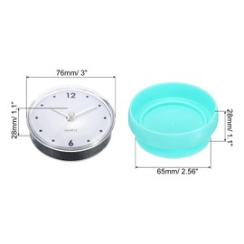 PATIKIL Waterproof Bathroom Clock, Battery Operated Silent Wall Clocks with Suction Cup for Shower Kitchen Home Decoration, Green