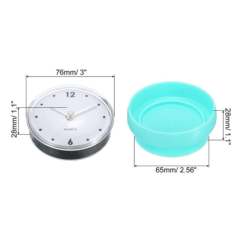 PATIKIL Waterproof Bathroom Clock, Battery Operated Silent Wall Clocks with
