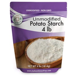 Judee's Unmodified Potato Starch (4 lbs) Non GMO, Dedicated Gluten & Nut Free Facility