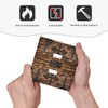 Lolreai Decorative Light Switch Cover Rustic Wood Barn Door Brown