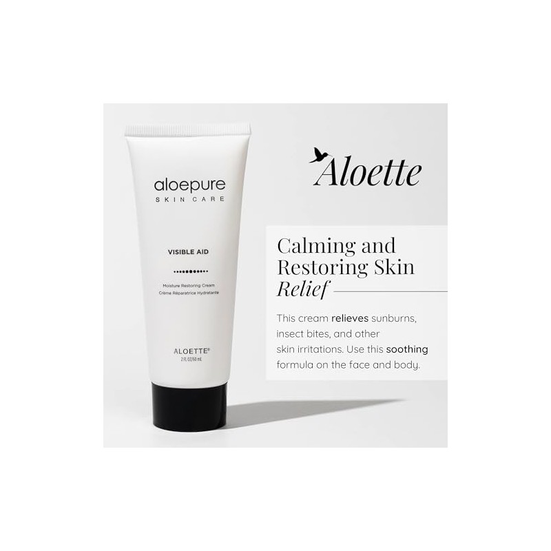 Aloette Visible Aid Moisture Restoring Cream, Organic Vitamin E Restoring