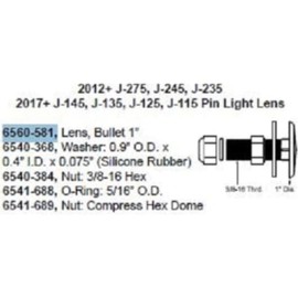 Diy Part Center Hot Tub Compatible with Jacuzzi Spas LED Light Lens Spa Bullet Kit DIY6560-581-KIT