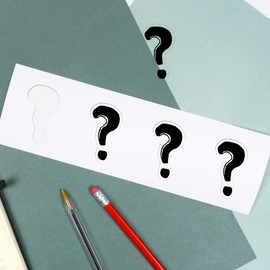 'Question Mark' Clear Sticker Decal – Waterproof Film for Windows, Cars, Walls & Crafts, XL (460mm) (DC00027588)