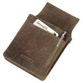 Branco Professional Waiter's Wallet, Taxi Wallet, Waiter's Wallet, Pocket Holster Holster Waiter's Bag, Robust Non-Slip Cowhide Leather, Black, Brown, Cognac, Waiter's Bag Brown, Modern