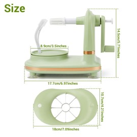 Dormercy Apple Peeler, 8 Wedges Apple Peeler Slicer Corer, Apple Slicer, Stainless Steel Blades