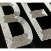 BLVD Silver Engraved Eat Beef Black Car Tag Diamond Etched
