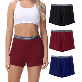 wirarpa Women's Cotton Sleep Shorts Comfywear Lounge Pajama Shorts 3 Pack,Size S
