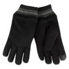 Dockers Men's Striped Cuff Gloves, Black, Large