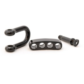 Set of 3 Stainless Steel Shackle Paracord Bracelets Cords with Adjustable Fastening in Black – Ganzoo