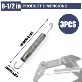 6-1/2 inch ，recliner springs replacement parts，Stainless Steel Replacement Recliner Sofa Chair Mechanism Tension Spring - Long Neck Hook Style，gnpadr-replacement-recliner-springs-mounted， (3 Pieces)