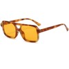piscm Retro Square Aviator Sunglasses for Women Men 70s Tinted