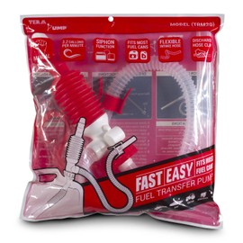 TERA PUMP TRM20 Manual Fuel Transfer Pump w/Bendable Intake hose and 3 different gas can adapters