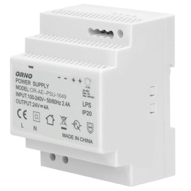 ORNO PSU-1649 Power Supply for DIN Rail 24VDC, 4A, 100W (4 Modules)