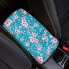 Quelytytrip Cherry Blossom Car Center Console Cover,Comfortable Car Armrest Cover