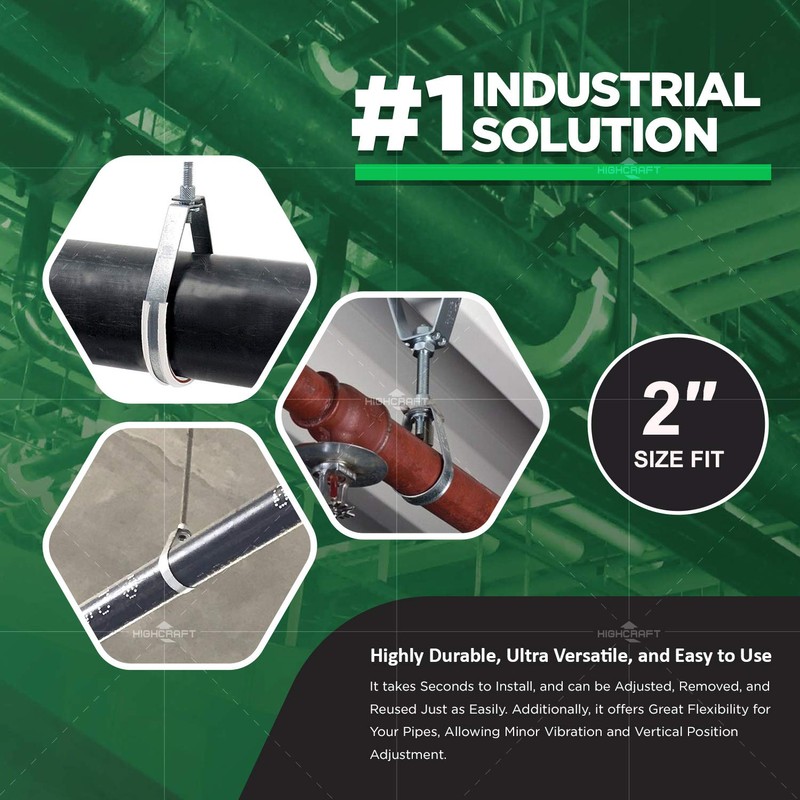 HIGHCRAFT ITSO-FQ02-10 Swivel Loop Pipe Hanger, Epoxy Coated Steel, 2