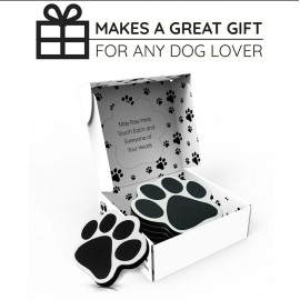 Pawtastic Padz Set of 6 Paw Print Absorbent Neoprene Coasters - Dog Lovers Gift