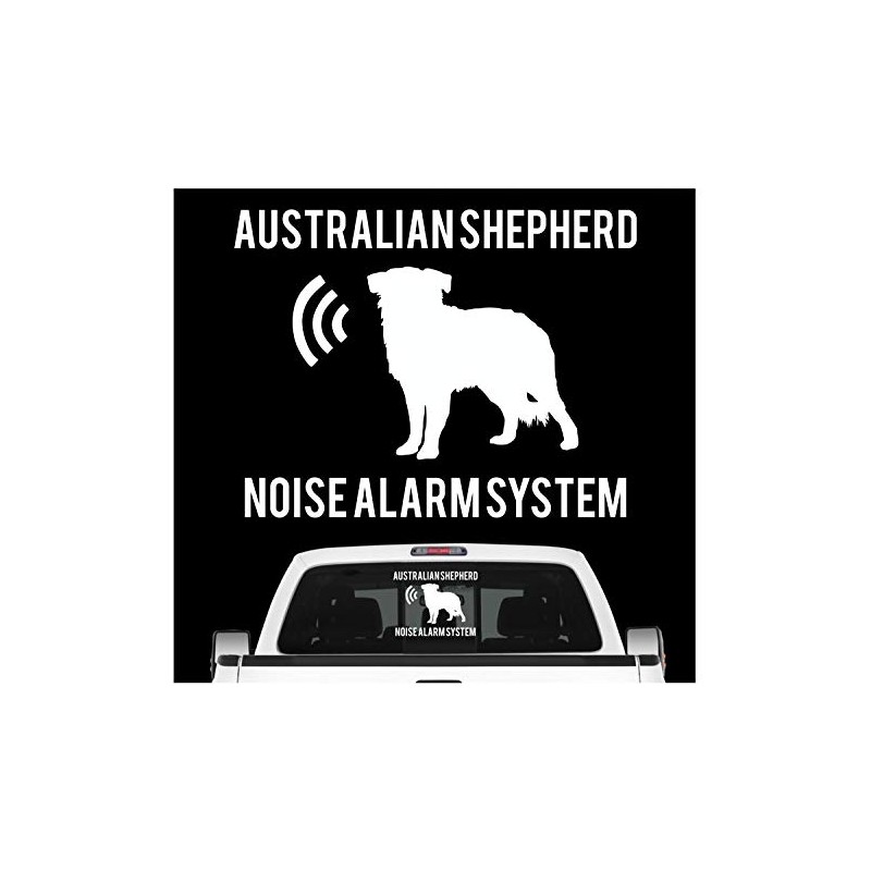 siviwonder Australian Shepherd Noise Alarm System Car Sticker Dog Foil