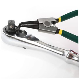 OSALADI 4pcs Heavy Duty Circlip Pliers Set Spring Loaded Internal External Remover Kit for Mechanics Workshops Projects Straight Bent Jaw Design