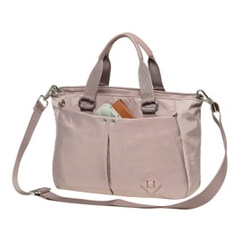 KAUKKO Women's Shoulder Bag Lightweight Nylon Shoulder Bag - Handbag Top Handle - Bag Bag Bag Medium - Shopper Simple Classic Lightweight, Pink[2519], Minimal