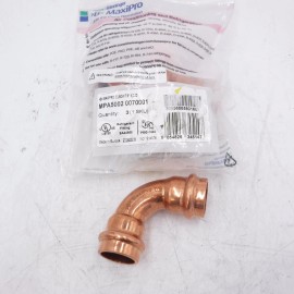 Maxipro 3 Pack 7/8" Maxipro 90° Elbow Copper Refrigerant Fitting MPA5002 0070001