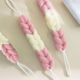 3 twisted two-tone shower towels 3 twisted shower balls 01723WT 2ea