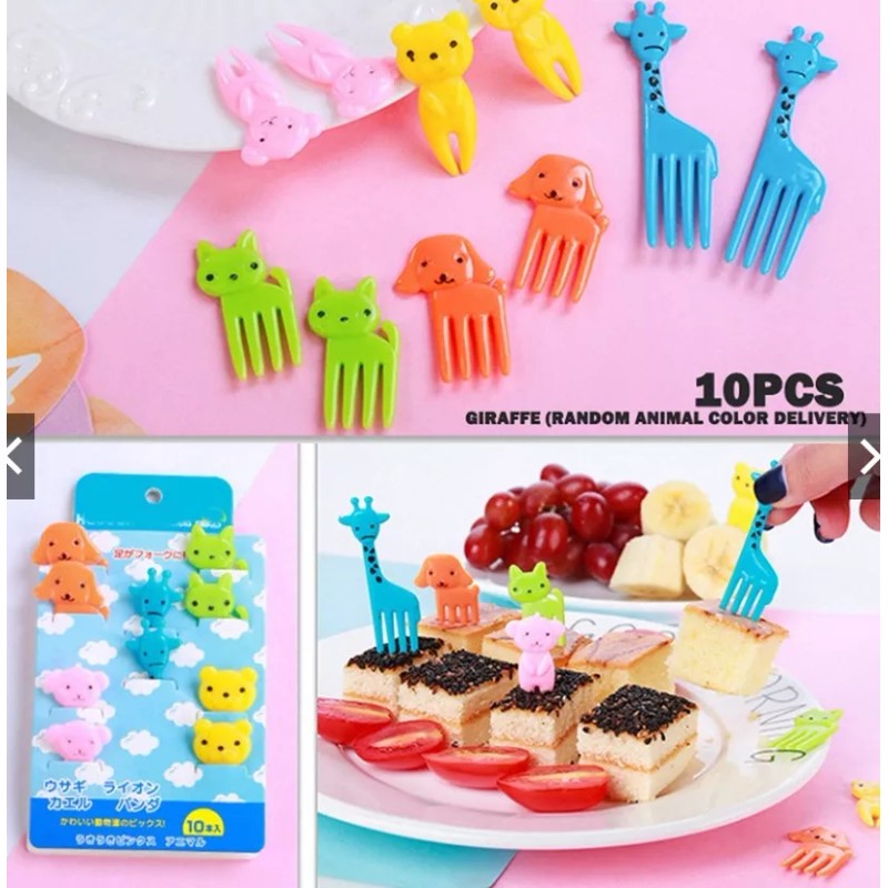 24x7 Palillos Tenedores Lonche Kawaii Pequeños Decoración Frutas