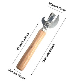 Ragyzity Can Opener Manual, Manual Tin Opener Jar Opener Side Cut Tin Lid Remover Stee Ergonomic Can Opener with Wood Handle, Effortless Kitchen Gadgets Kitchen Tools Camping Tin Openers