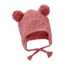 Vertbaudet Girls Baby Hat Scarf & Mittens Set, rose