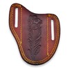 Custom Leather Sheath Slanted Pancake Tooled Leather Sheath/Trapper Knife Sheath/Hunting