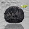 Amamba Shower Caps, Silk Lined Shower Cap for Women,Reusable,Adjustable Size,
