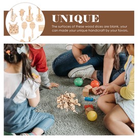 Tofficu 100pcs Musical Instrument Cutout: Wood Chip for DIY Unfinished Wood Cutouts - Wood DIY Craft Cutouts - Musical Note Ornaments - Music Ornaments - Wood Centerpieces DIY Material