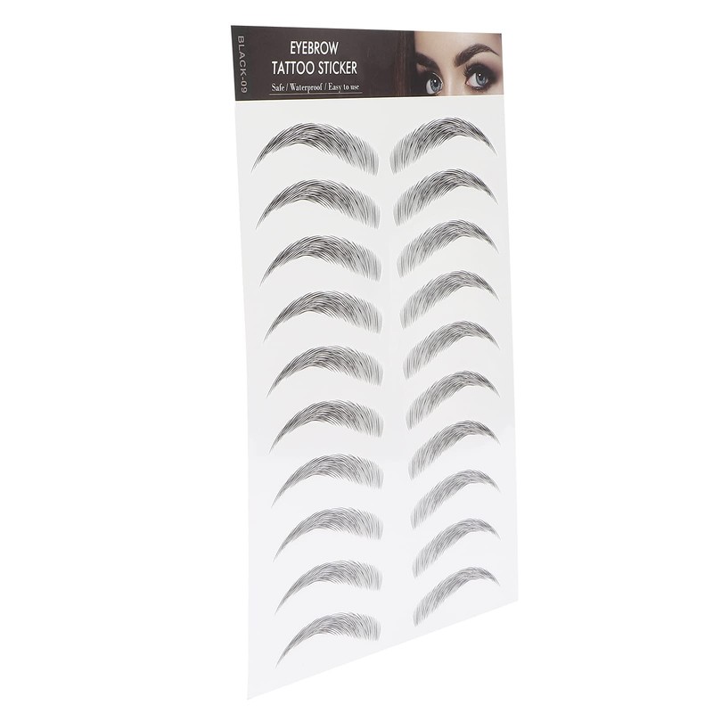 6D Eyebrow Tattoo Sticker, Eyebrow Shaping Stencils, Semi-Permanent, Hair-Like, Waterproof