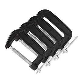 4 Inch C-Clamp Set, Heavy Duty Steel C Clamp Industrial Strength C Clamps for Woodworking, Welding, and Building(4PCs )